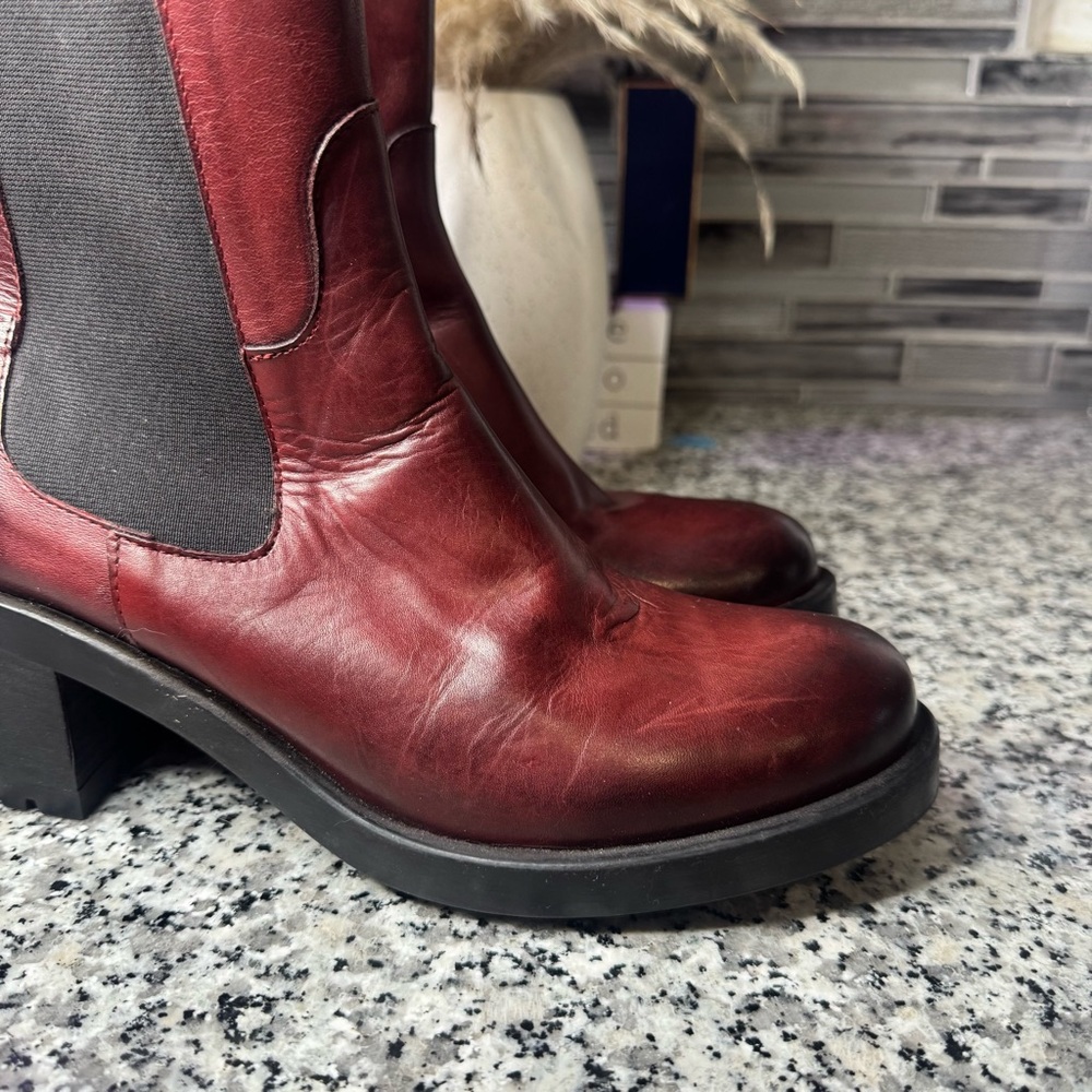 Emanuele Crasto | Women's Italian Leather Heeled Chelsea Boots Size EU 39 US 8.5 - Picture 5 of 15